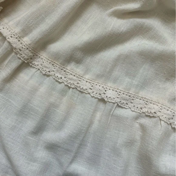 VINTAGE 70s Bohemian Campesina Mexican Wedding Peasant Dress - Picture 10 of 15